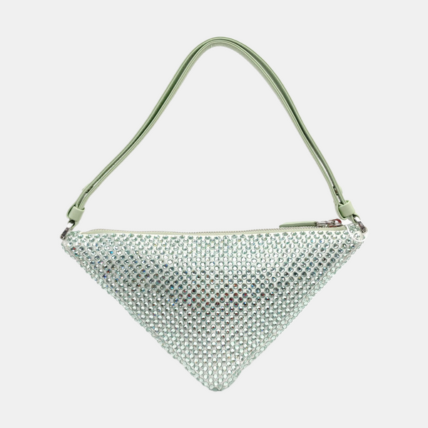 Satin Shoulder Bag Green