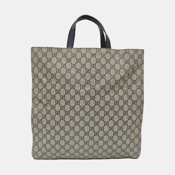 Monogram Coated Canvas Tote Bag Brown
