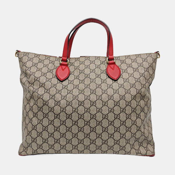 Monogram Coated Canvas Tote Bag Beige
