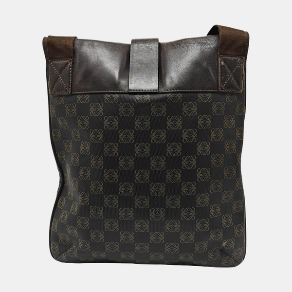 Coated Canvas Shoulder Bag Black