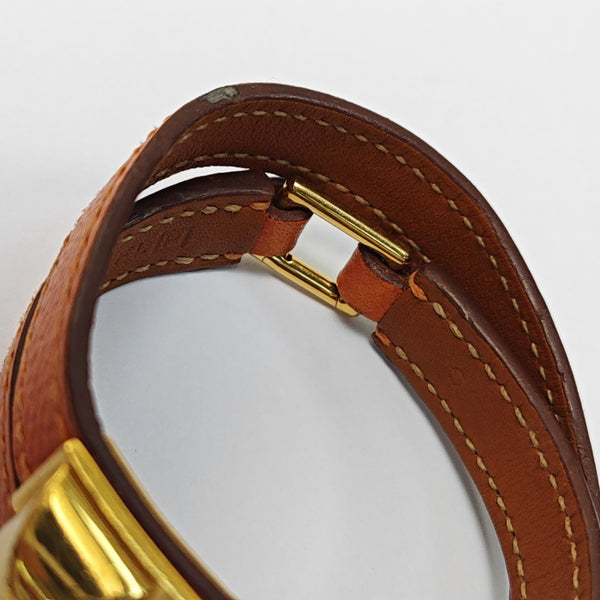 Brazalete Rivale de piel naranja