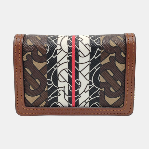 Coated Canvas Shoulder Bag Brown