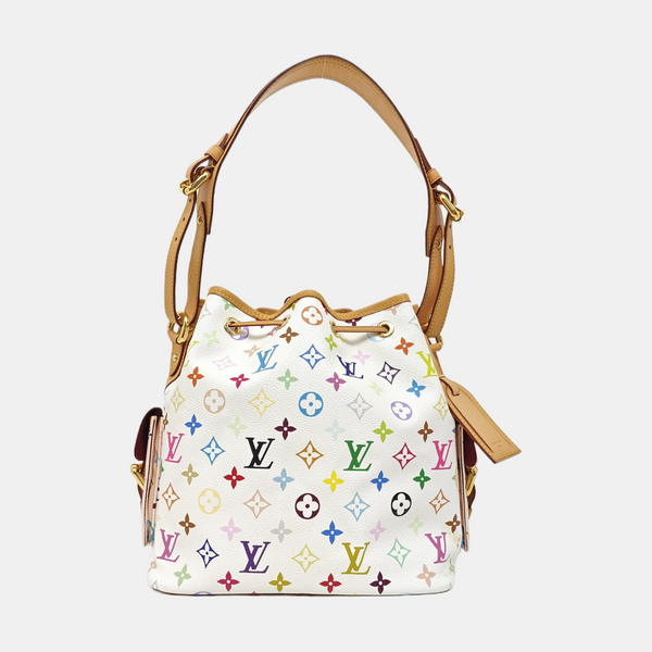 LV × TM NÉONOÉ MM Monogram Coated Canvas White