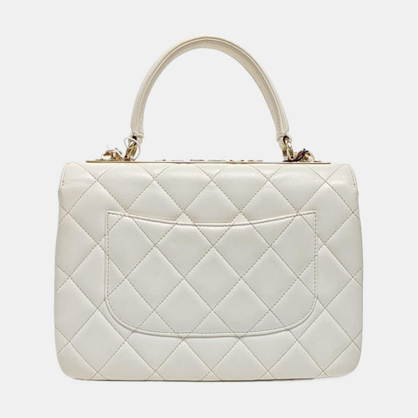 TRENDY CC Quilted Lambskin White