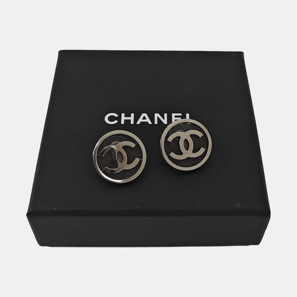 Metal Gray Stud Earrings
