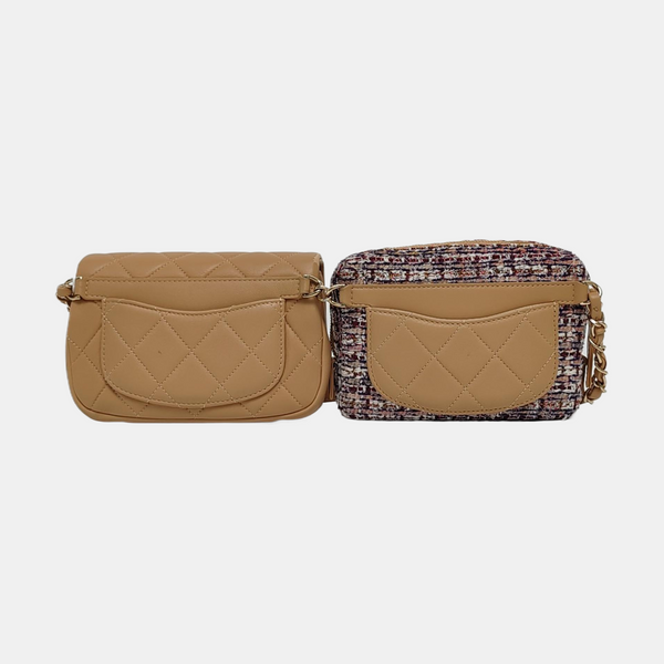 Quilted Lambskin Belt Bag Multicolor