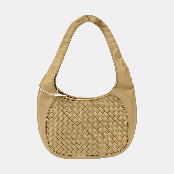Fabric Top Handle Bag Beige