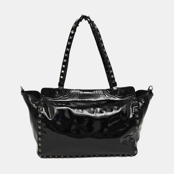Rockstud Small Patent Leather Black