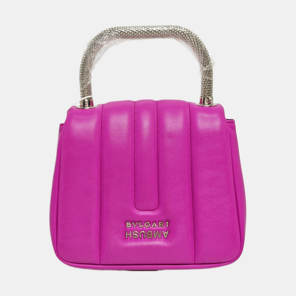 BVLGARI Quilted Lambskin Purple