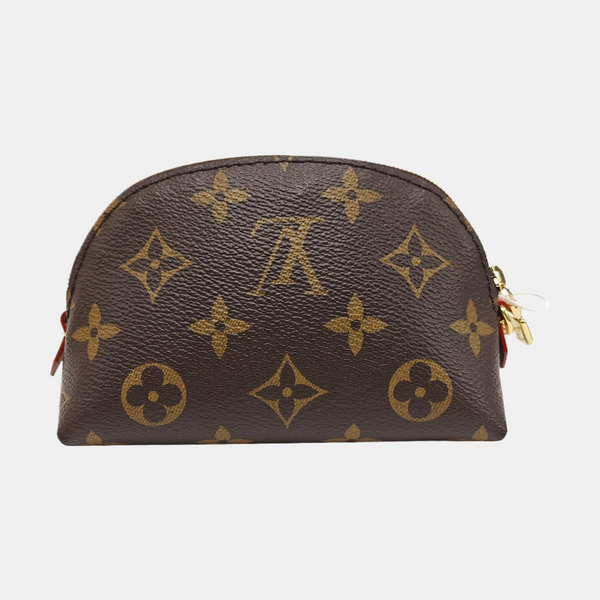 COSMETIC Monogram Coated Canvas Brown