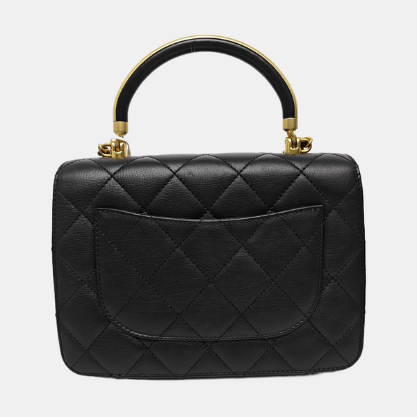 Quilted Calfskin Shoulder Bag Black