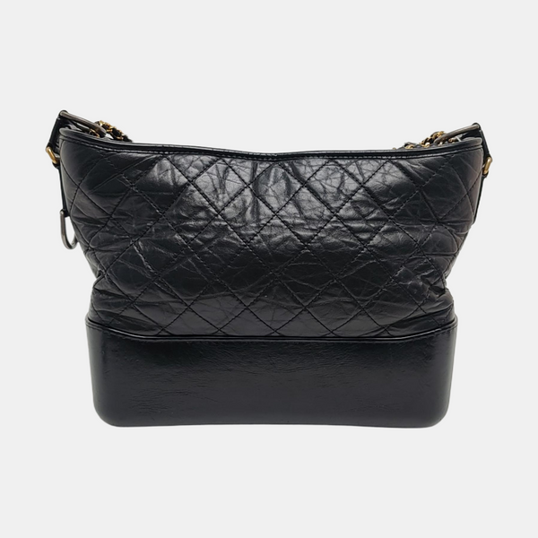 GABRIELLE Medium Quilted Calfskin Black