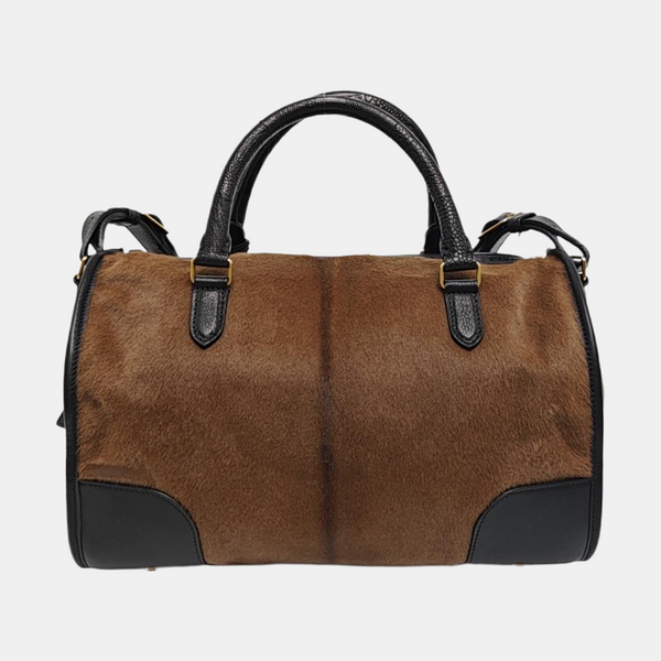 Horsehair Shoulder Bag Brown