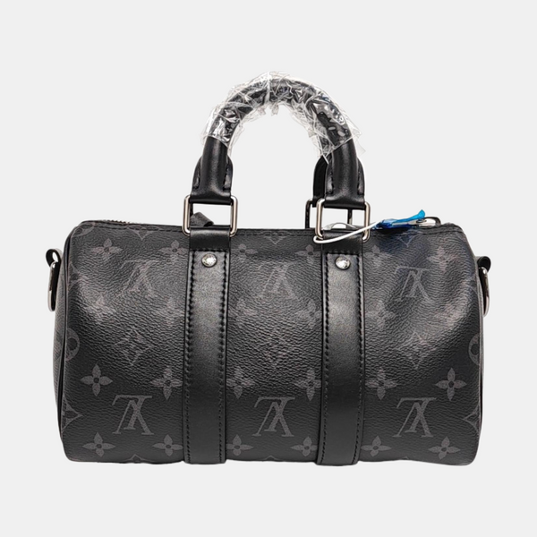 KEEPALL 25 Monogram Coated Canvas Black