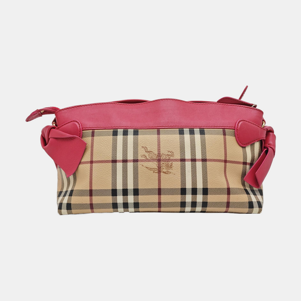 Coated Canvas Crossbody Bag Beige