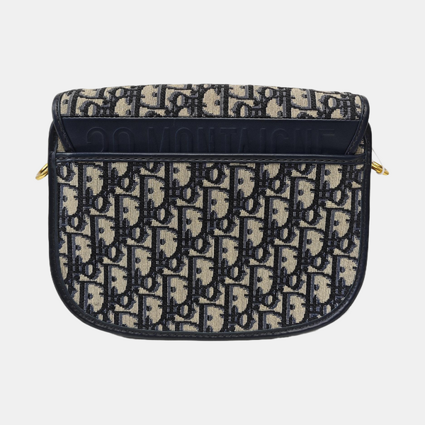 Bobby East-West Medium Oblique Canvas Blue