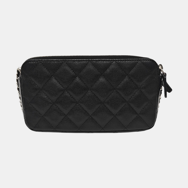Quilted Grained Calfskin Black