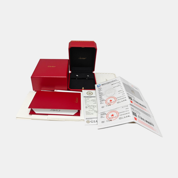 CARTIER D'AMOUR 18k White Gold Silver Stud Earrings