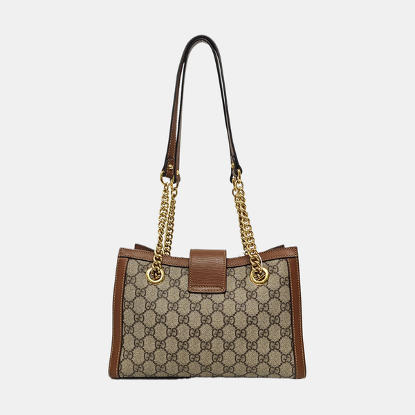 Padlock Small Monogram Coated Canvas Beige