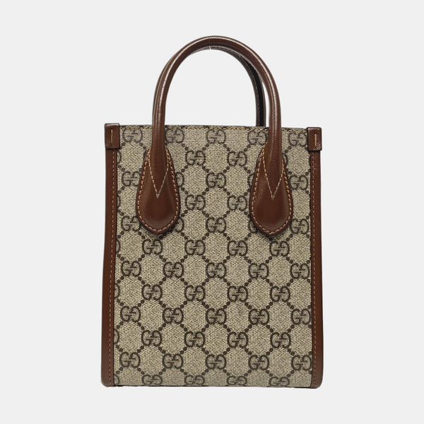 Retro Mini Monogram Coated Canvas Beige
