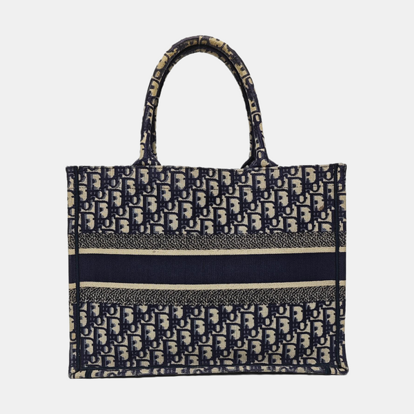 Book Tote Medium Oblique Canvas Blue