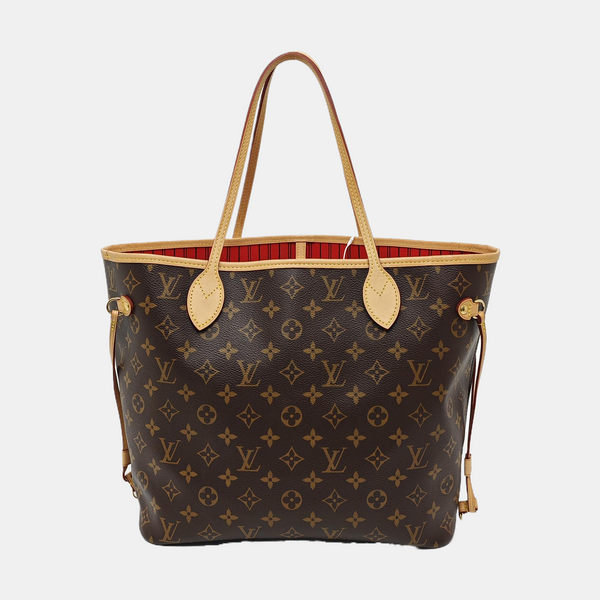 NEVERFULL MM Monogram Coated Canvas Brown