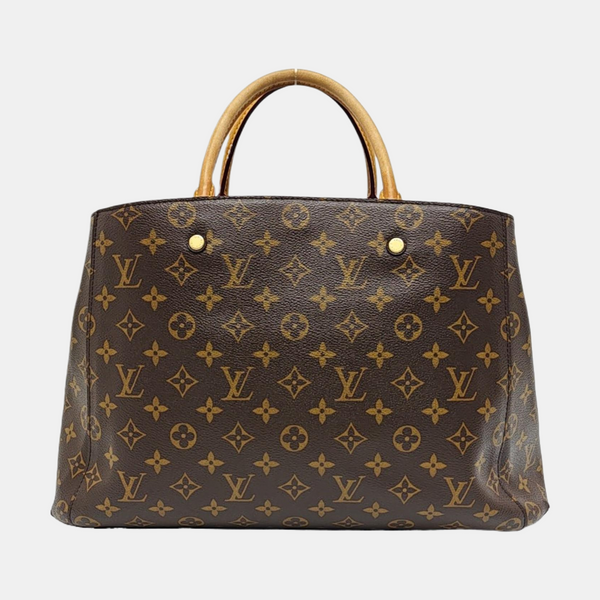 MONTAIGNE GM Monogram Coated Canvas Brown