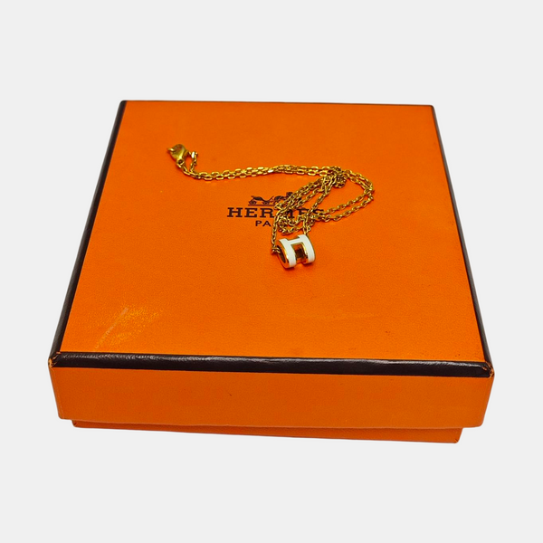 Pop H Metal Gold Necklace