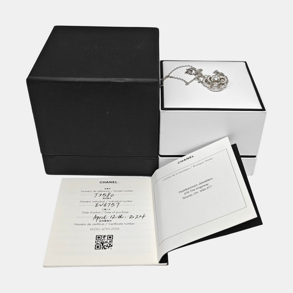 CAMÉLIA 18k White Gold Silver Necklace