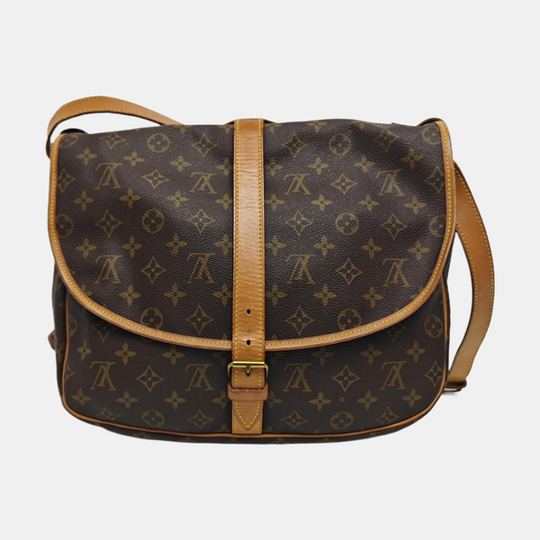 SAUMUR 35 Monogram Coated Canvas Brown