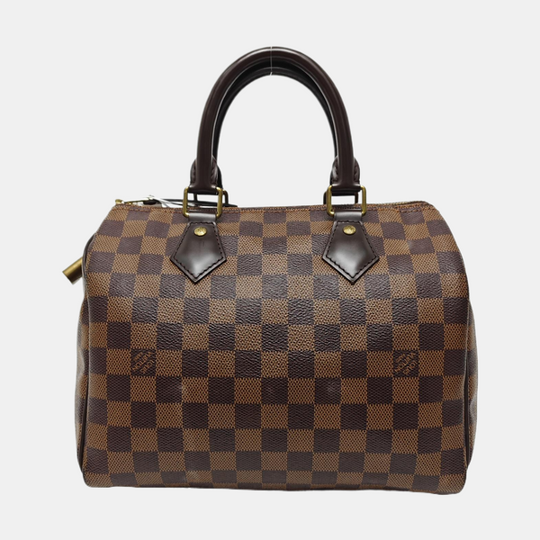 SPEEDY 25 Damier Ebene Coated Canvas Brown