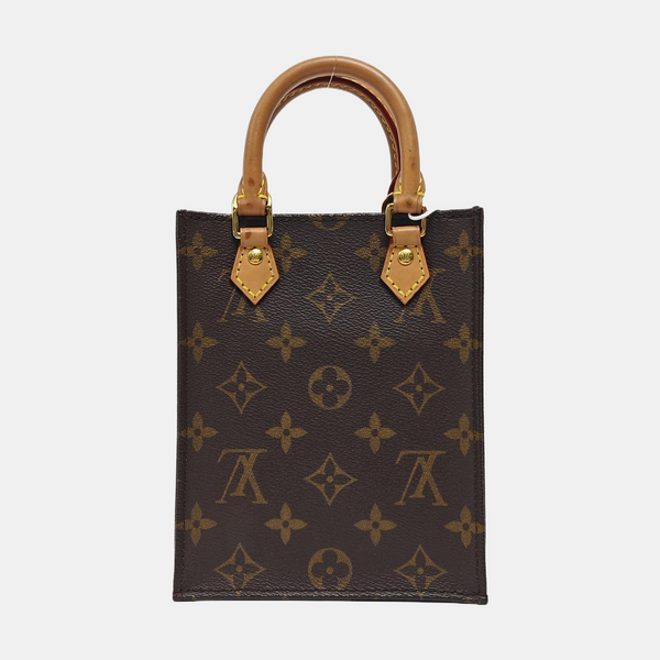 SAC PLAT Mini Monogram Coated Canvas Brown