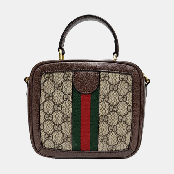 Ophidia Mini Monogram Coated Canvas Beige