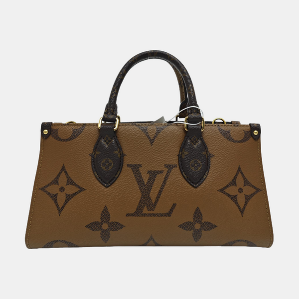 ONTHEGO EAST WEST PM Monogram Coated Canvas Brown
