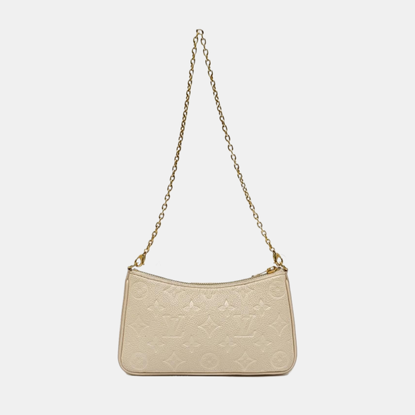 EASY POUCH ON STRAP Calfskin Beige