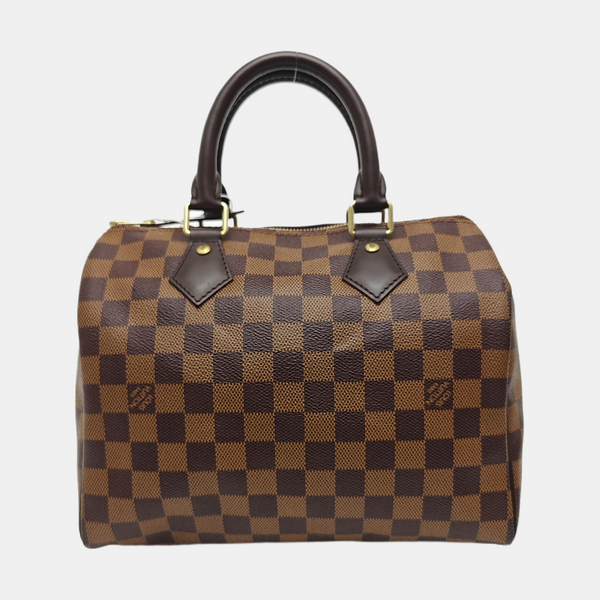 SPEEDY 25 Damier Ebene Coated Canvas Brown
