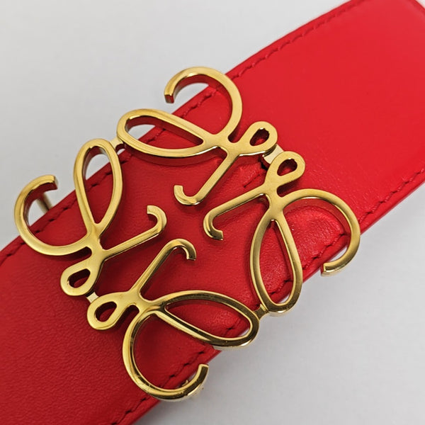 Leather Belt Red