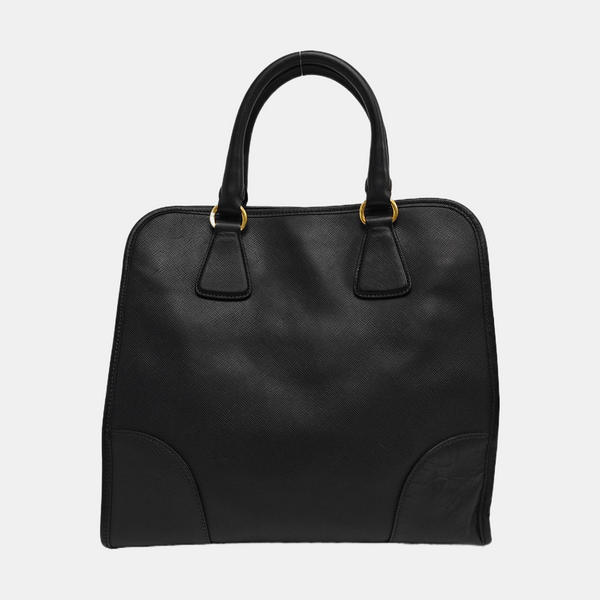 Saffiano Calfskin Shoulder Bag Black