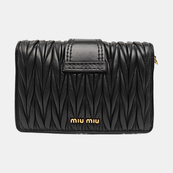 Matelassé Quilted Lambskin Black