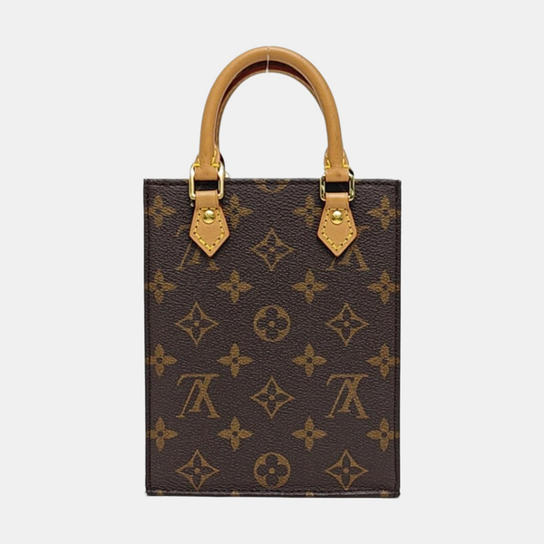 SAC PLAT Mini Monogram Coated Canvas Brown