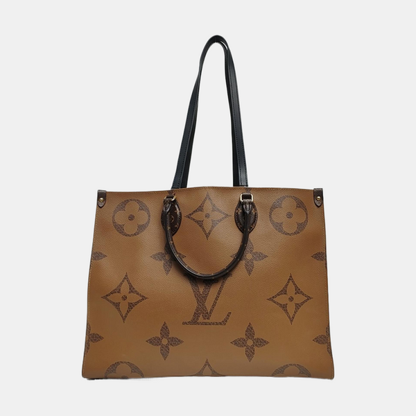 Authenticated pre-owned ONTHEGO GM Monogram Coated Canvas Brown - Tote Bag at Looply