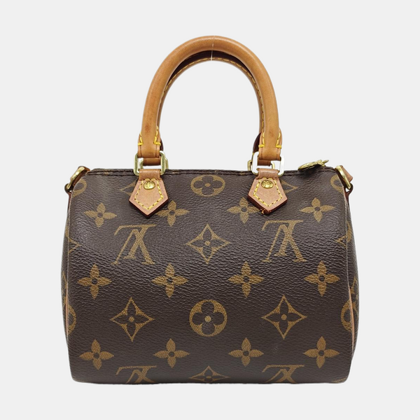 SPEEDY Nano Monogram Coated Canvas Brown