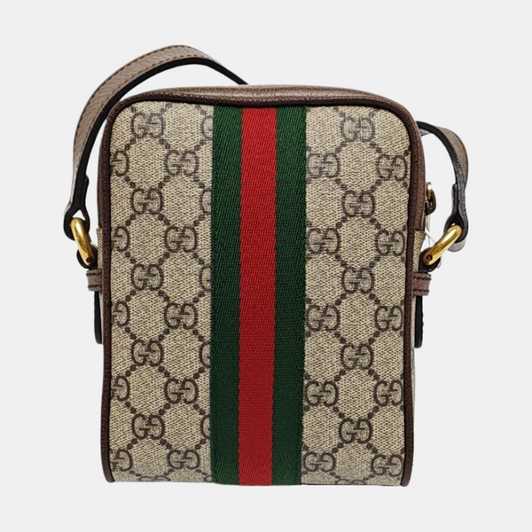 Ophidia Small Monogram Lona Revestida Beige