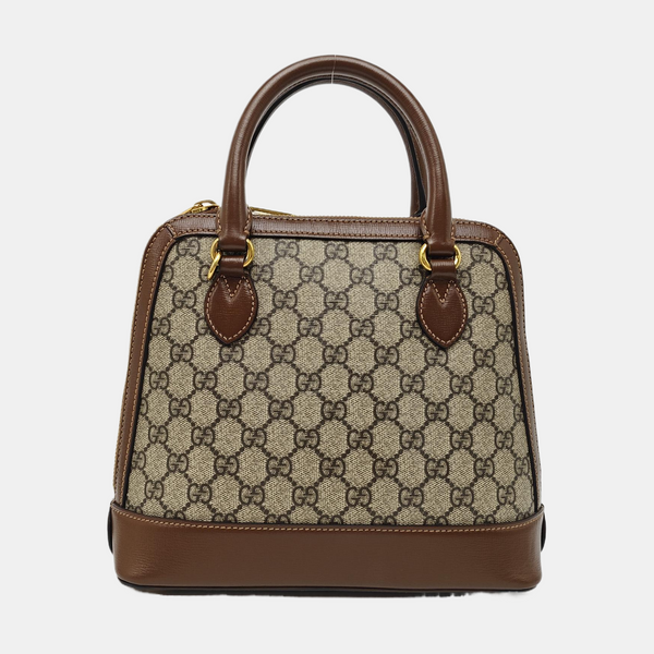 Horsebit 1955 Small Monogram Coated Canvas Beige
