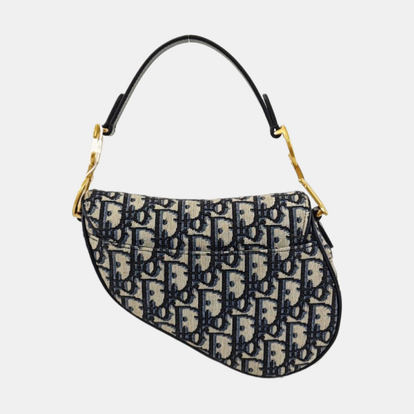 Saddle Mini Oblique Canvas Blue