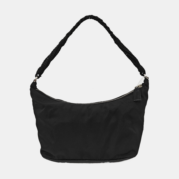 Nylon Top Handle Bag Black