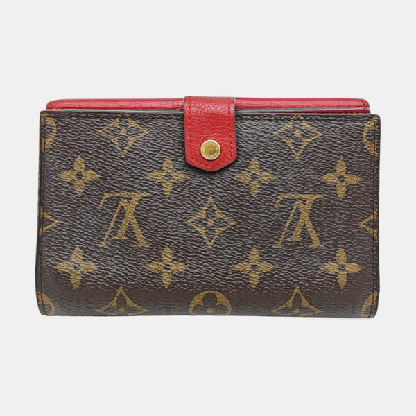 MARIE LOU Monogram Coated Canvas Brown Wallet