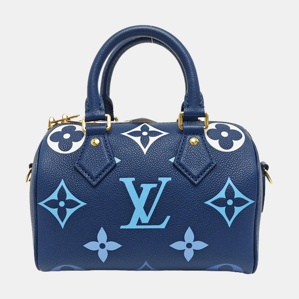 SPEEDY 20 Monogram Calfskin Blue