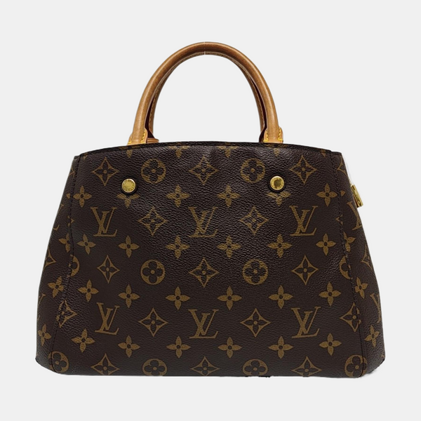 MONTAIGNE BB Monogram Coated Canvas Brown