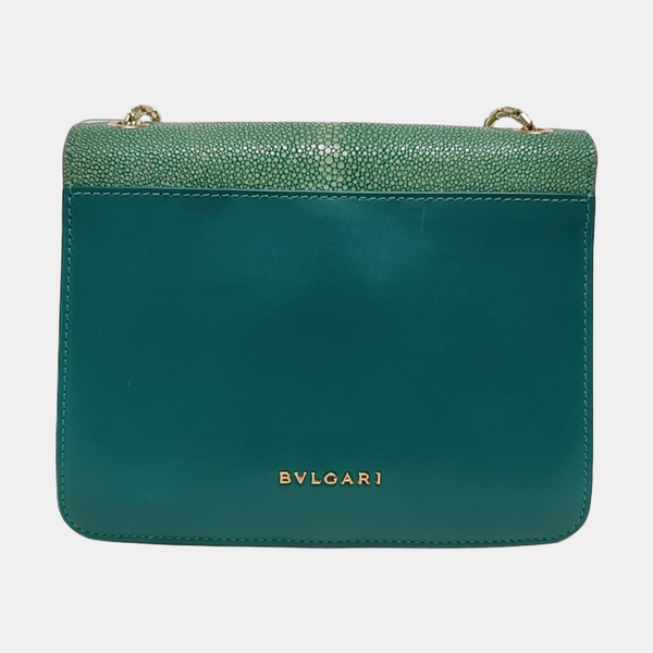SERPENTI FOREVER Small Stingray Leather Green